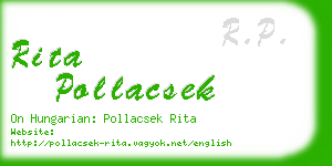 rita pollacsek business card